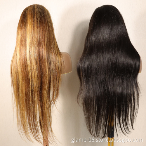Wholesale Ladies Hair Wigs Lace Frontal Wig Body Wave Hd Swiss Lace Wigs For Women 1BT#27 Ombre Color With Highlights